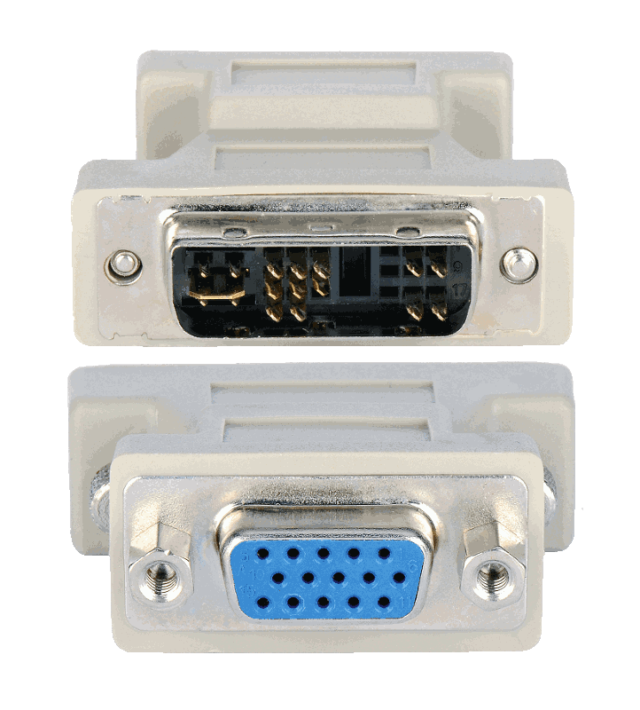 DVI male > VGA female Adapterstück 